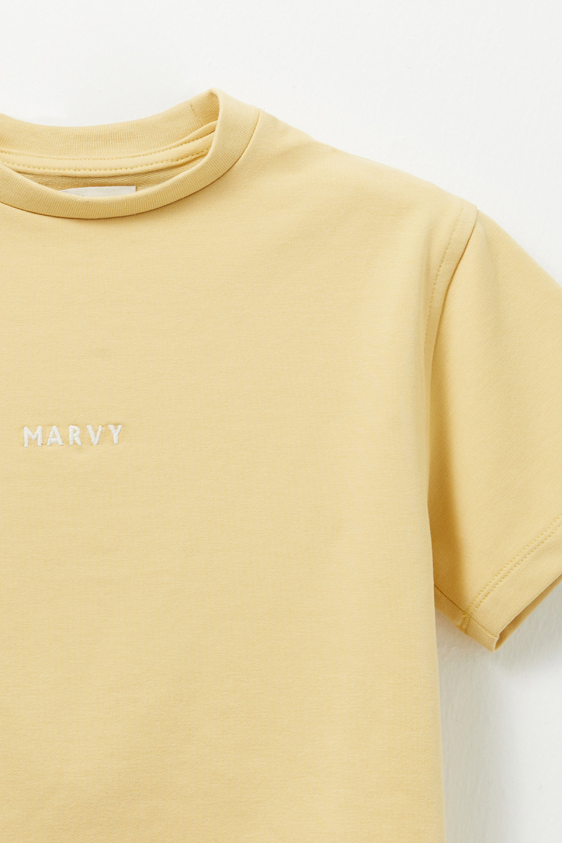 Yellow Embroidered Detailed Oversize T-shirt - 4