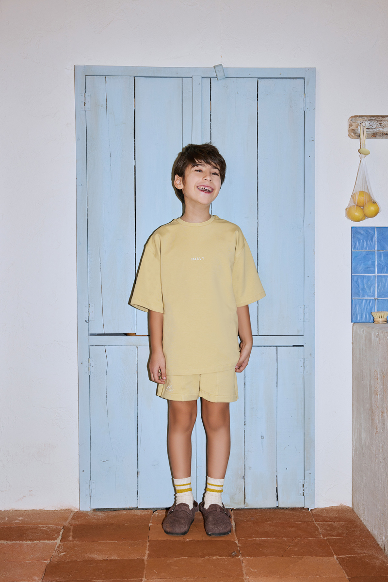 Yellow Embroidered Detailed Oversize T-shirt - 1