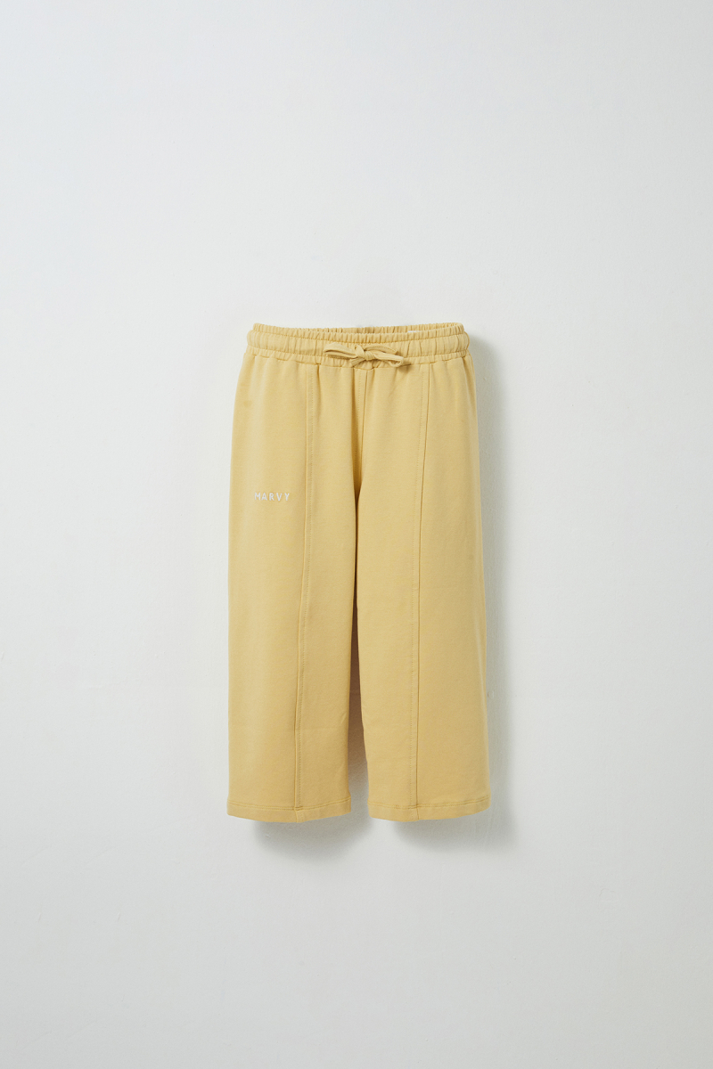 Yellow Embroidered Detailed Relaxed Leg Trousers - 1